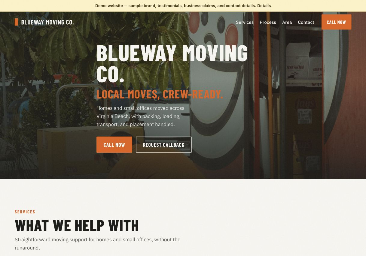Proiectul Move Me Previzualizarea site-ului Move Me