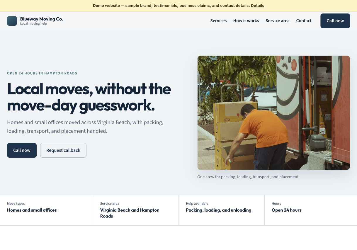 Proiectul Moving Previzualizarea site-ului Moving
